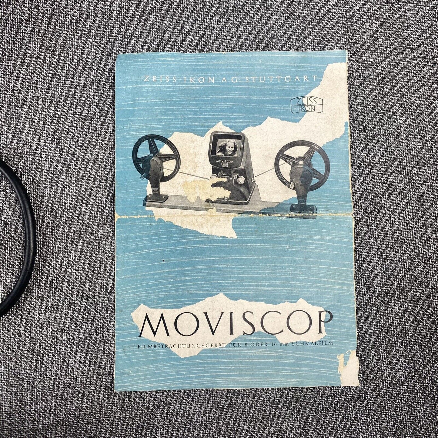 Zeiss Ikon Moviscop 8mm Movie Film Editor with Wood Base