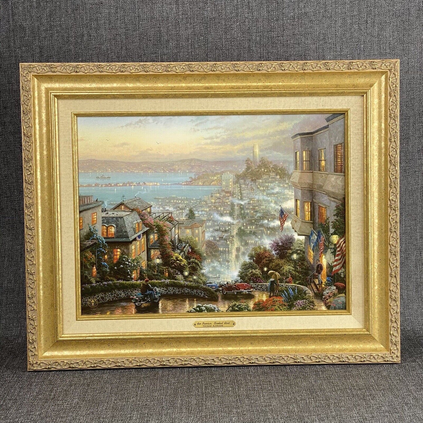 Thomas Kinkade San Francisco, Lombard Street Classic Collection with CoA 21x17