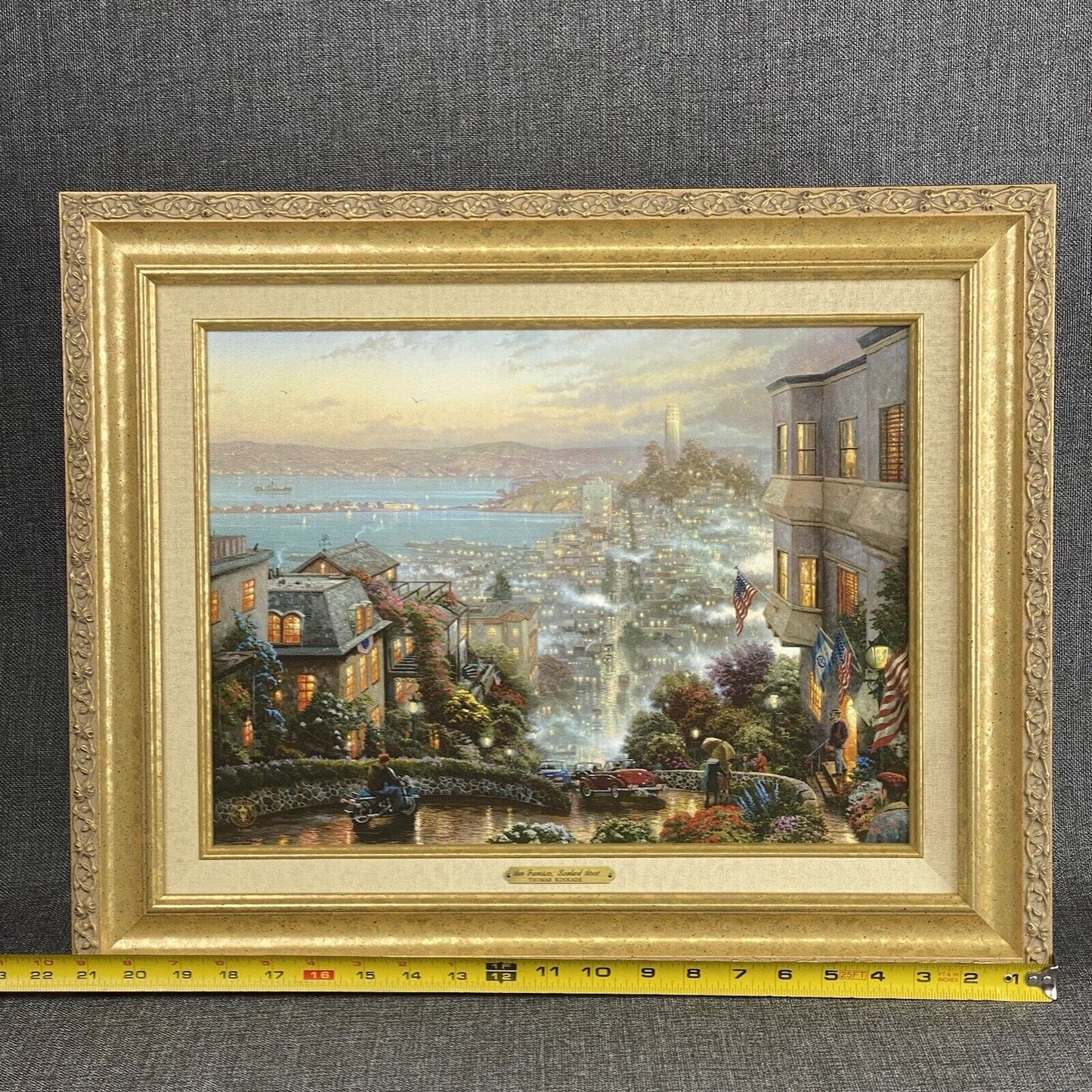 Thomas Kinkade San Francisco, Lombard Street Classic Collection with CoA 21x17