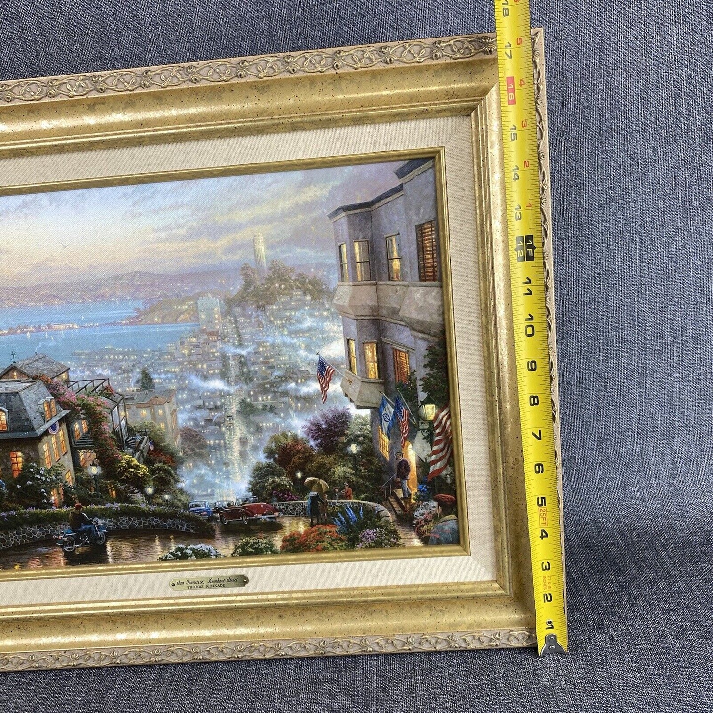 Thomas Kinkade San Francisco, Lombard Street Classic Collection with CoA 21x17