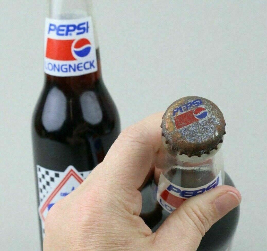 Lot of 2 Pepsi Long Neck ~ Richard Petty First Winston Cup Race Full Bottle