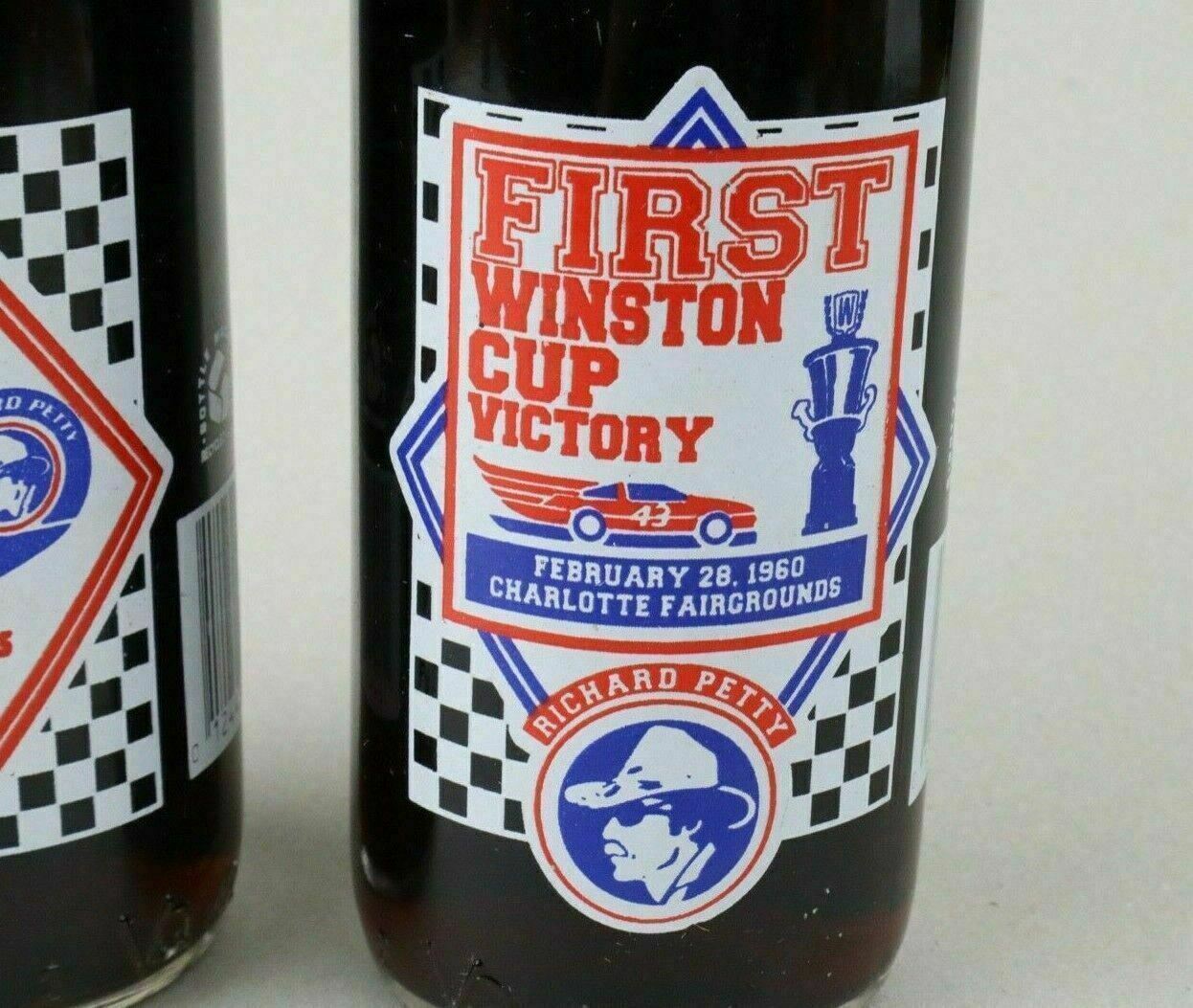 Lot of 2 Pepsi Long Neck ~ Richard Petty First Winston Cup Race Full Bottle