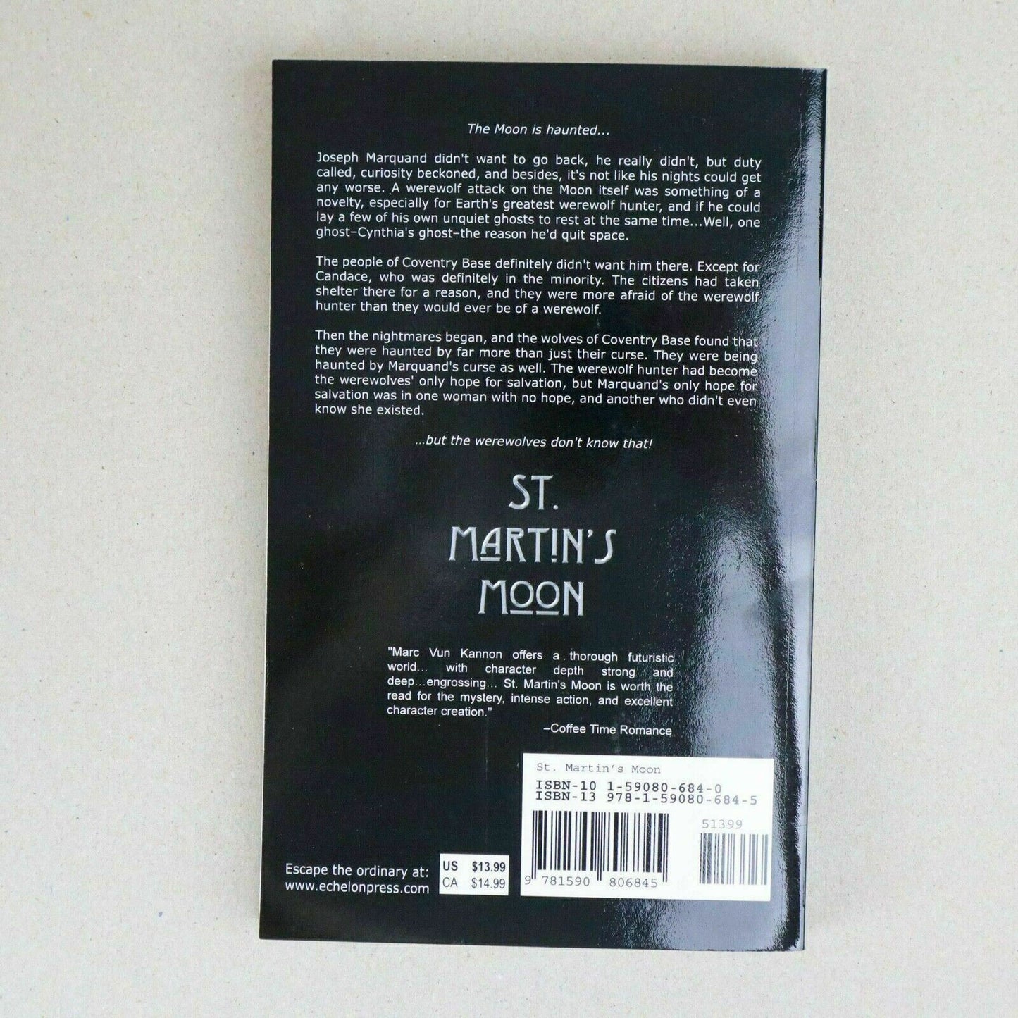 St. Martin's Moon by Marc Vun Kannon 2001 Paperback 1st Printing, Signed
