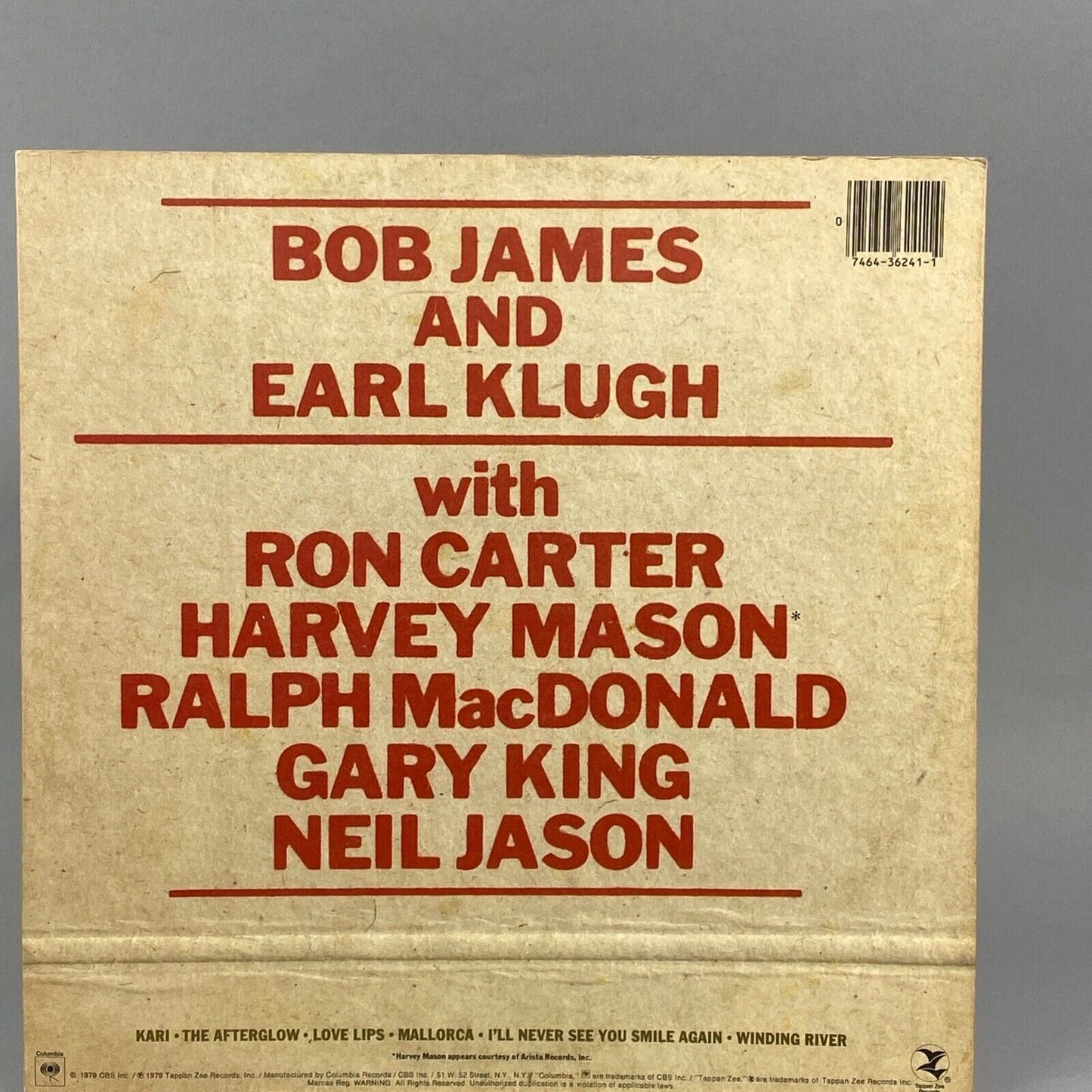 Bob James & Earl Klugh One On One 12” 33rpm Columbia 1979 Vinyl Ex