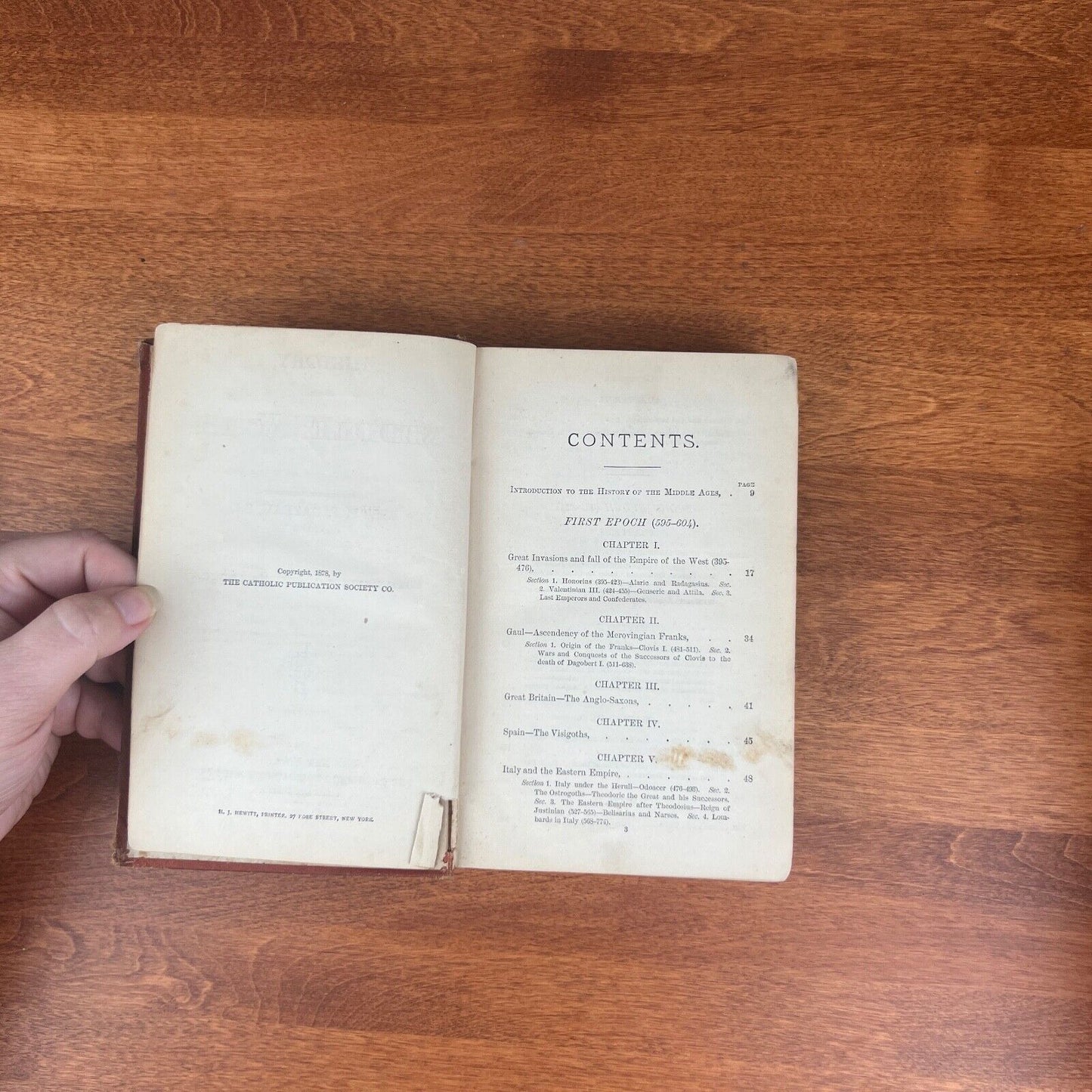 1878 History of the Middle Ages Hardcover