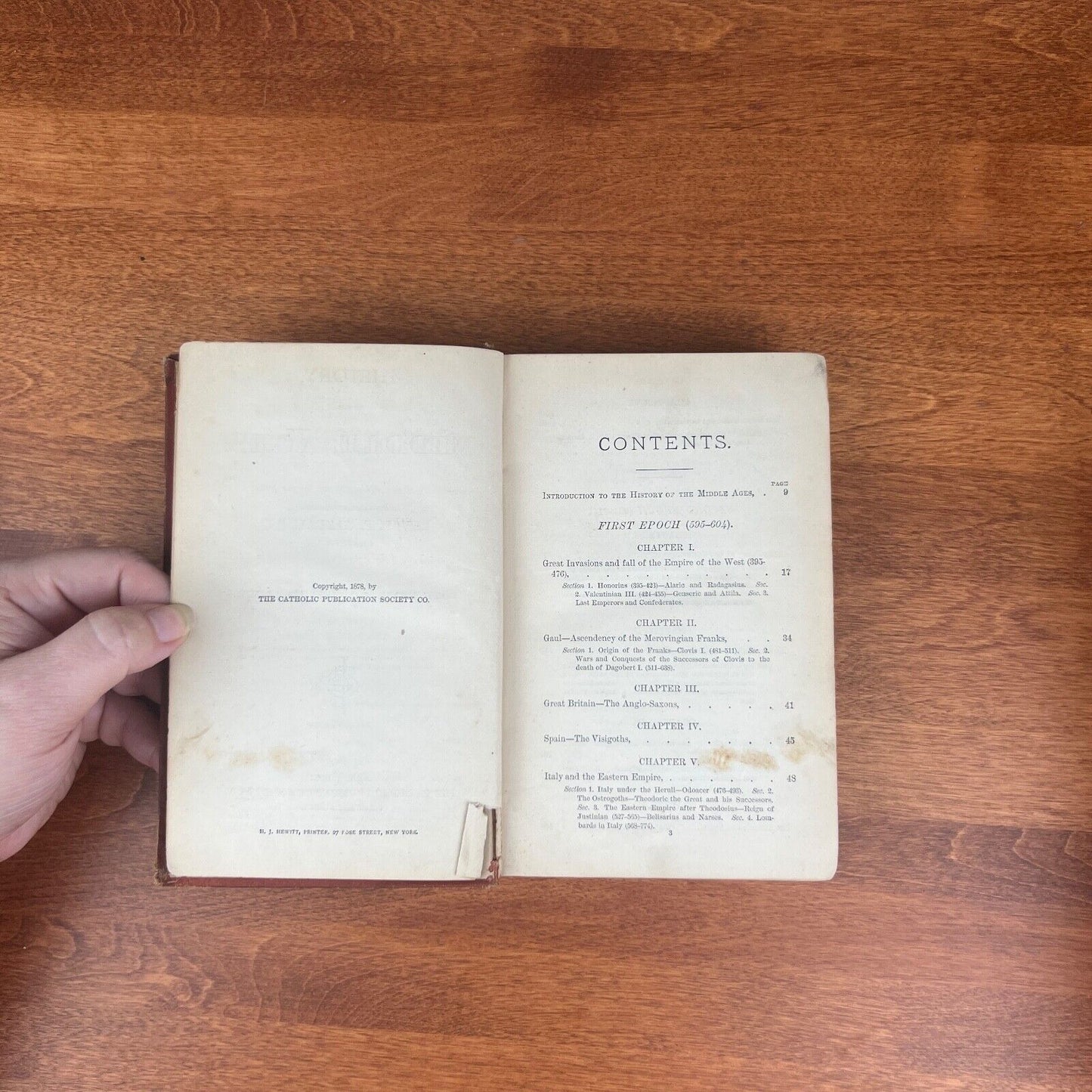 1878 History of the Middle Ages Hardcover