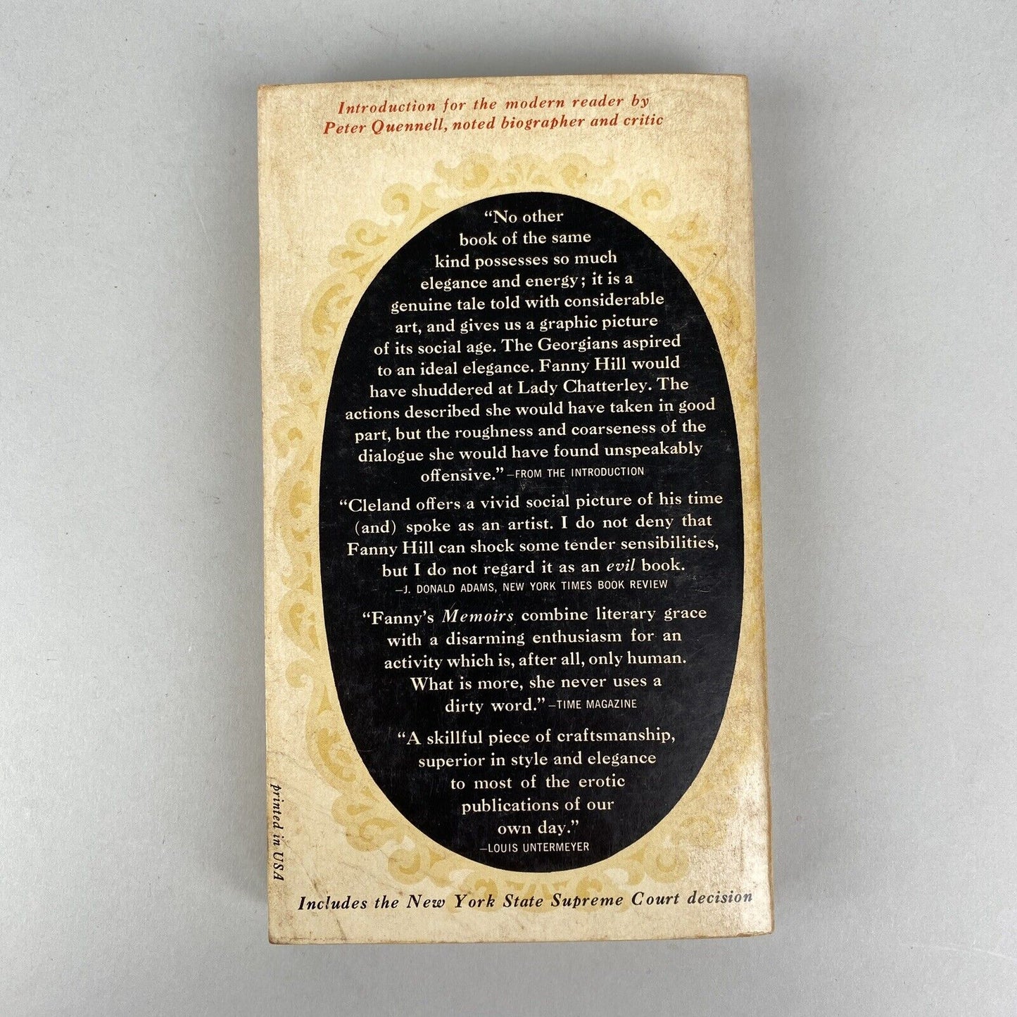 Fanny Hill Complete Uncensored Memoirs Of A Woman Of Pleasure Cleland 1963 First