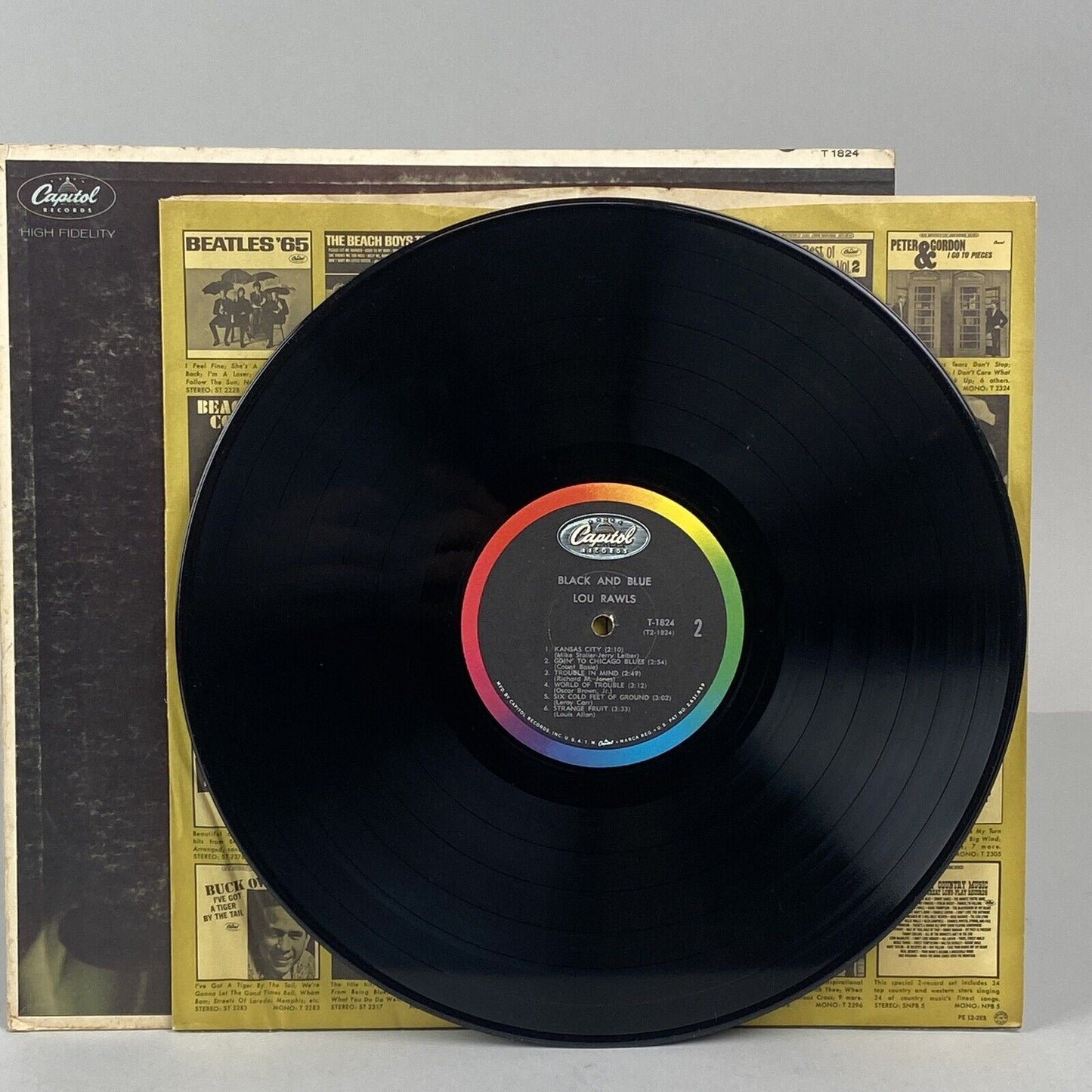 Lou Rawls Black and Blue Vinyl Record, by Capital Records,