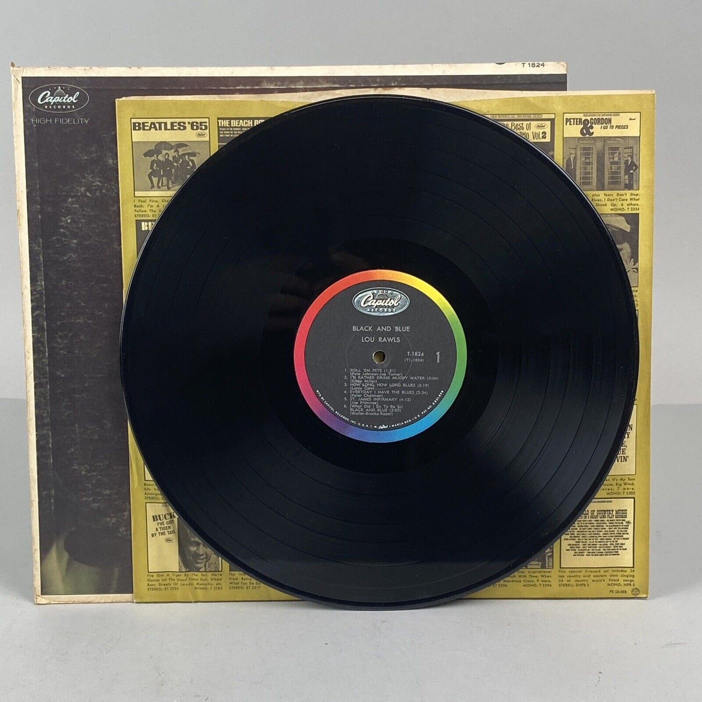 Lou Rawls Black and Blue Vinyl Record, by Capital Records,
