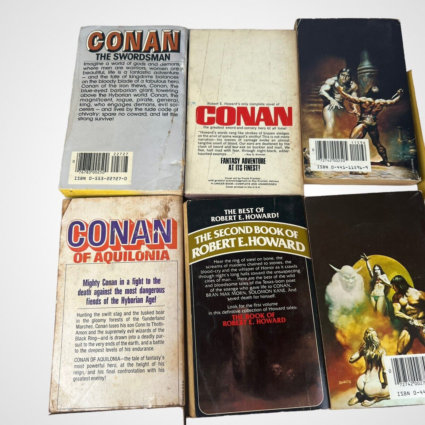Lot of 11 CONAN Paperback Books. Vintage Fantasy Novels 60's-80's