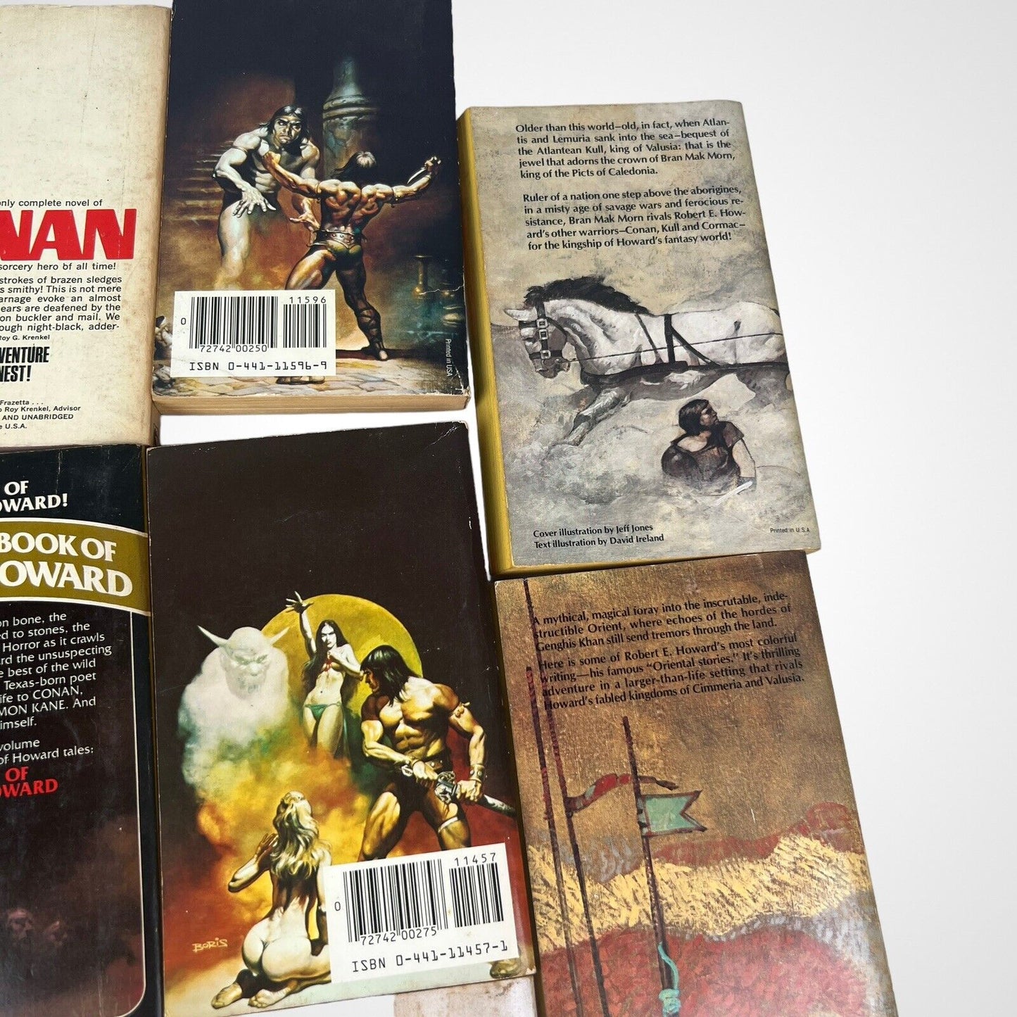 Lot of 11 CONAN Paperback Books. Vintage Fantasy Novels 60's-80's