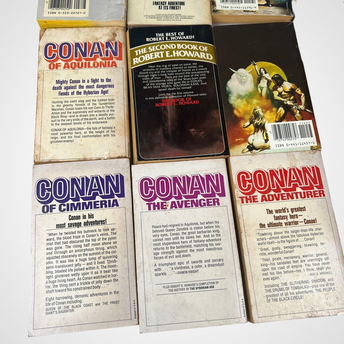 Lot of 11 CONAN Paperback Books. Vintage Fantasy Novels 60's-80's