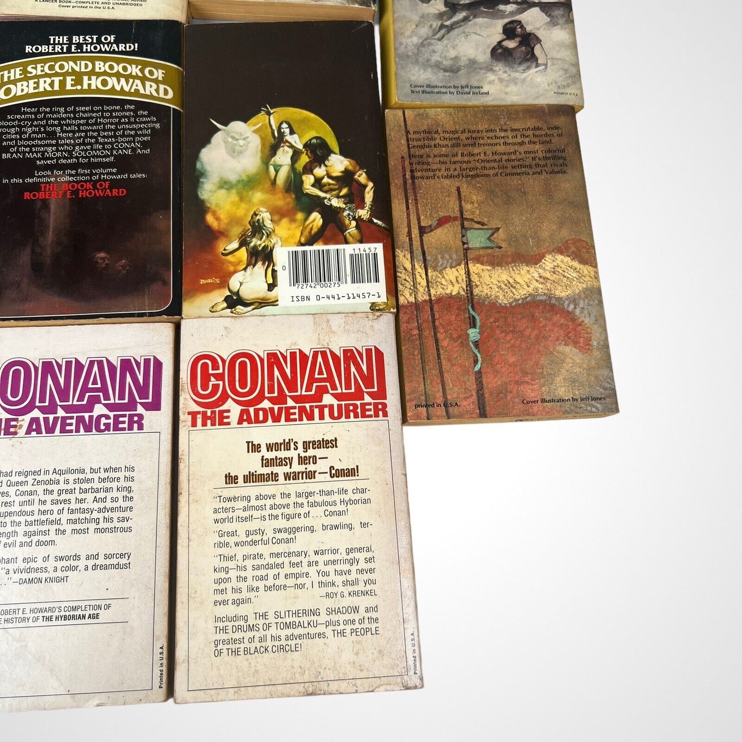 Lot of 11 CONAN Paperback Books. Vintage Fantasy Novels 60's-80's
