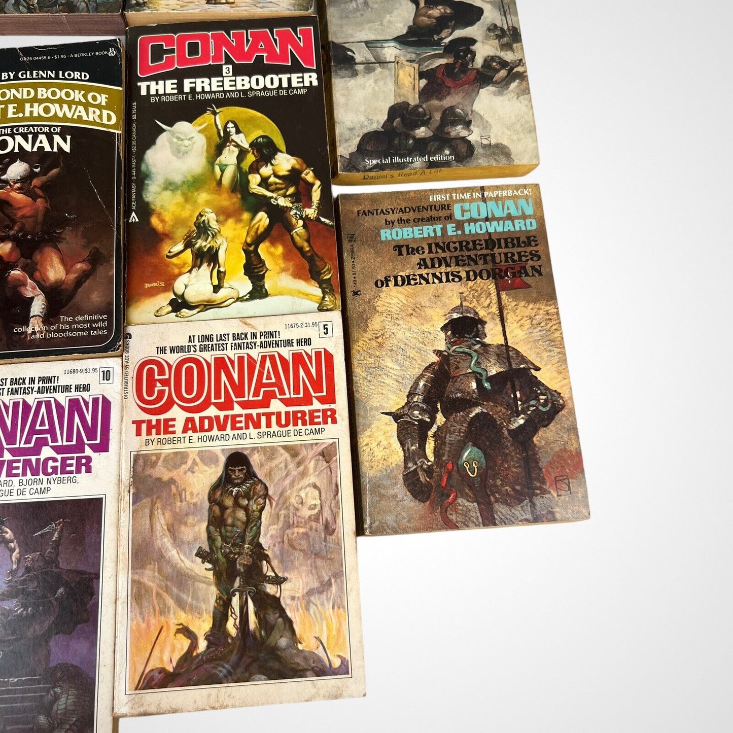 Lot of 11 CONAN Paperback Books. Vintage Fantasy Novels 60's-80's