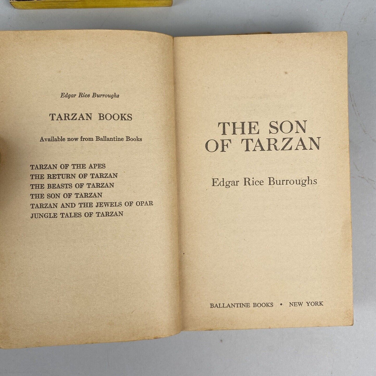 Lot 5 Tarzan Edgar Rice Burroughs papeback books, 1970's