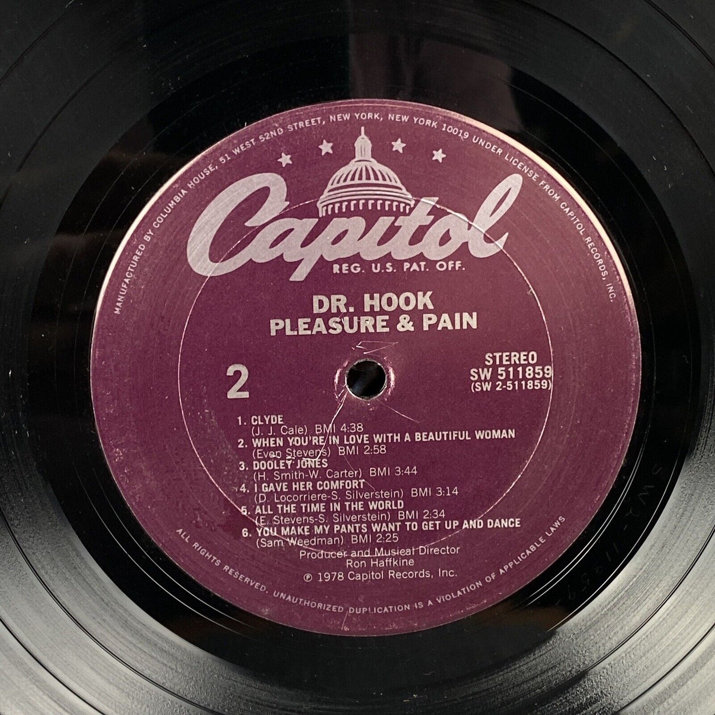 Dr Hook Pleasure And Pain Record Album Vinyl LP 1978