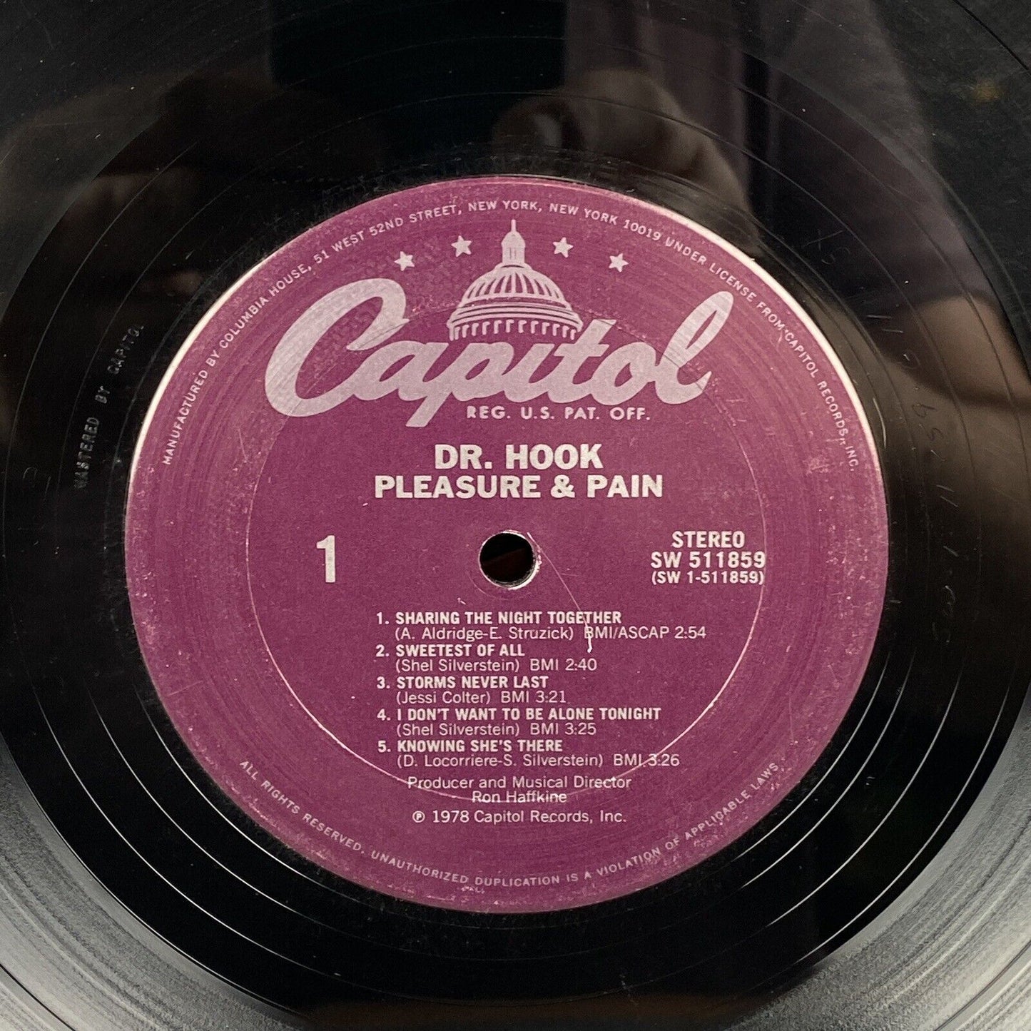 Dr Hook Pleasure And Pain Record Album Vinyl LP 1978
