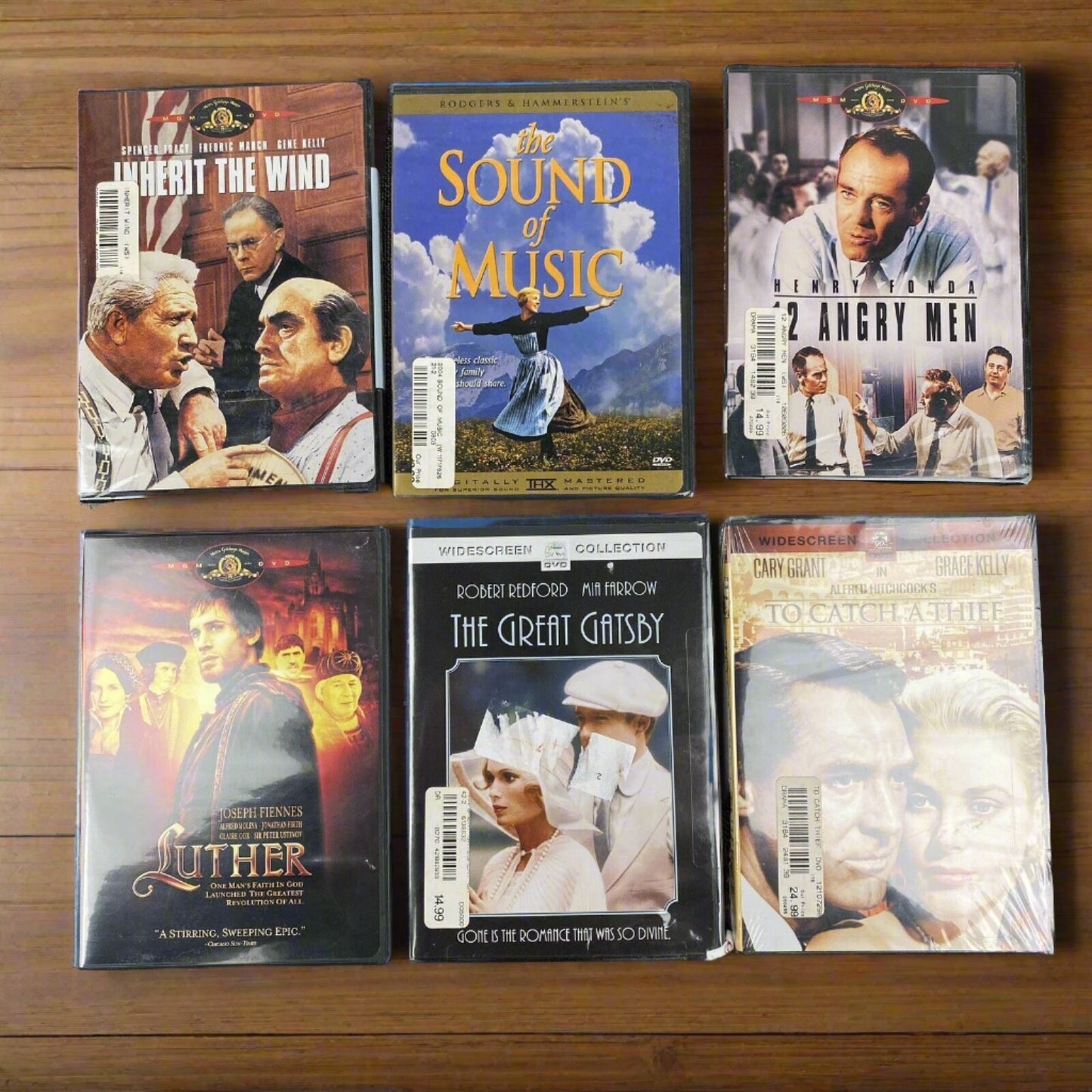 Lot of 6 Classic DVD Movies Sound of Music , The Great Gatsby , Luther etc...