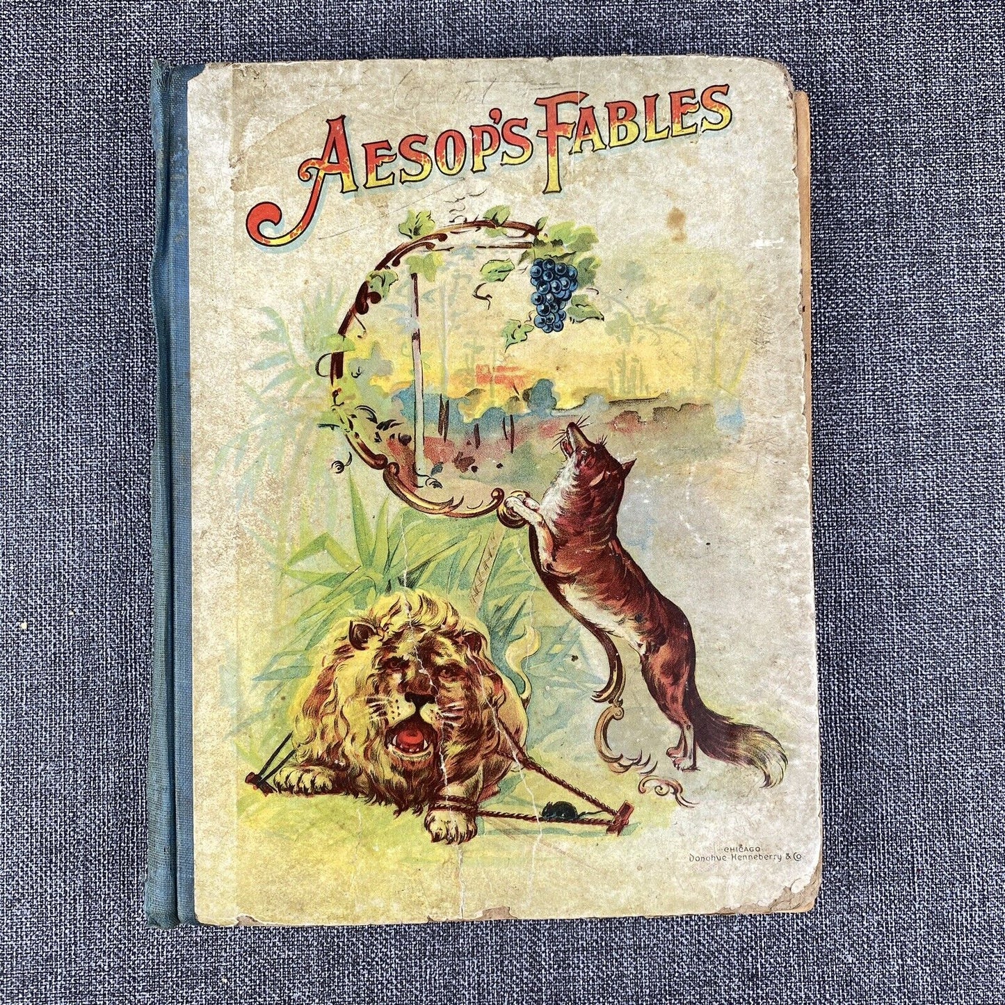 Aesop's Fables published by Donohue , Henneberry & Co. Chicago 1899 Antique
