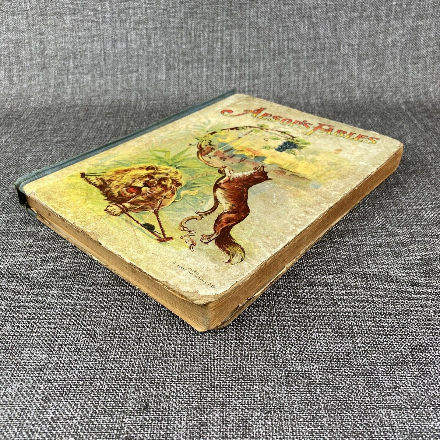 Aesop's Fables published by Donohue , Henneberry & Co. Chicago 1899 Antique