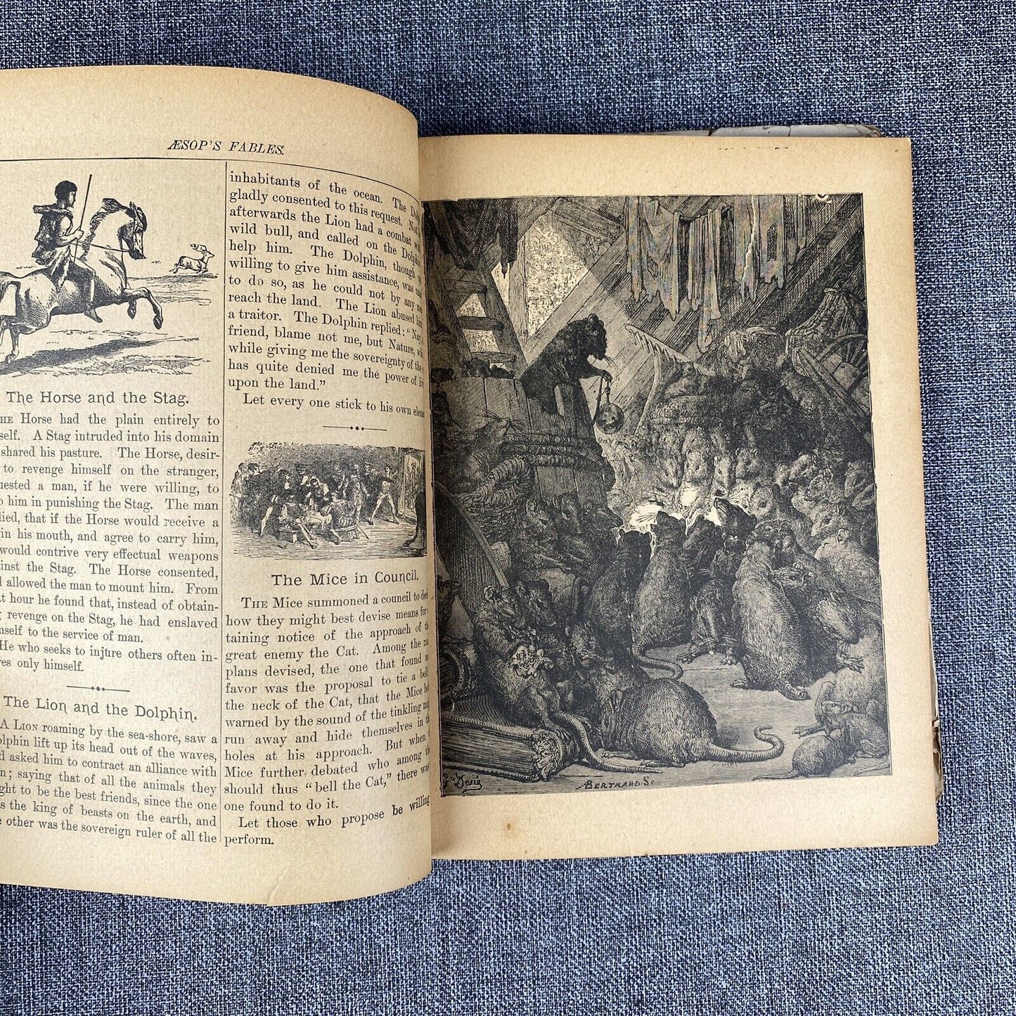Aesop's Fables published by Donohue , Henneberry & Co. Chicago 1899 Antique