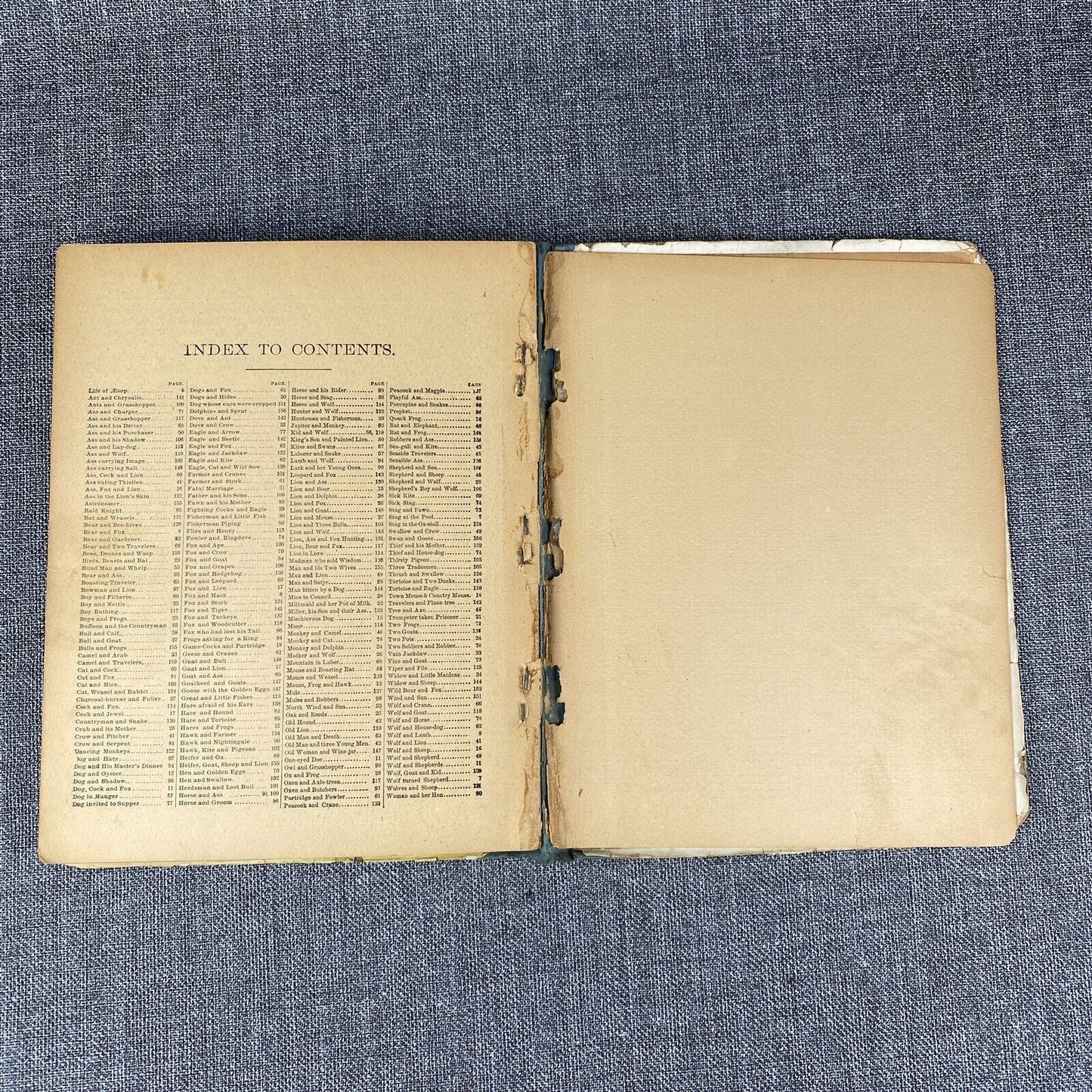 Aesop's Fables published by Donohue , Henneberry & Co. Chicago 1899 Antique