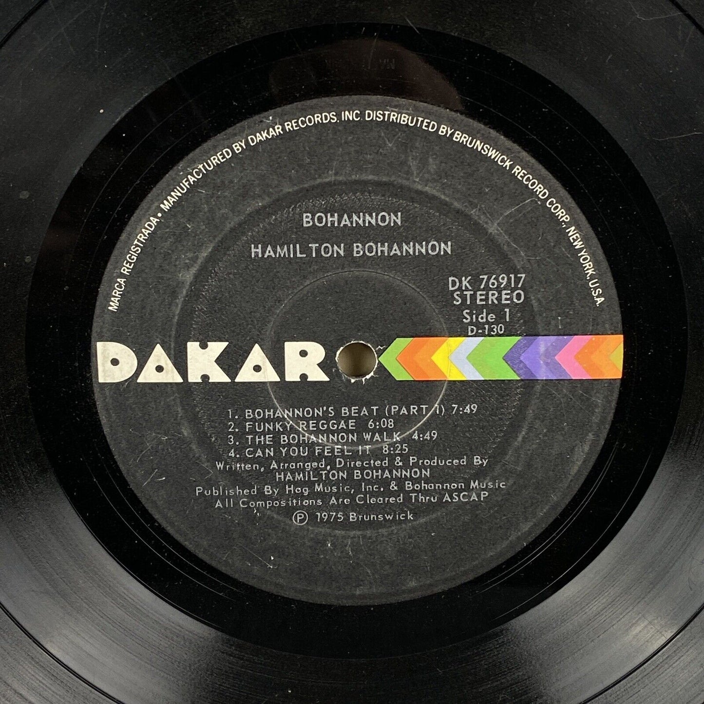 Hamilton Bohannon Dakar LP Vinyl Record 1975