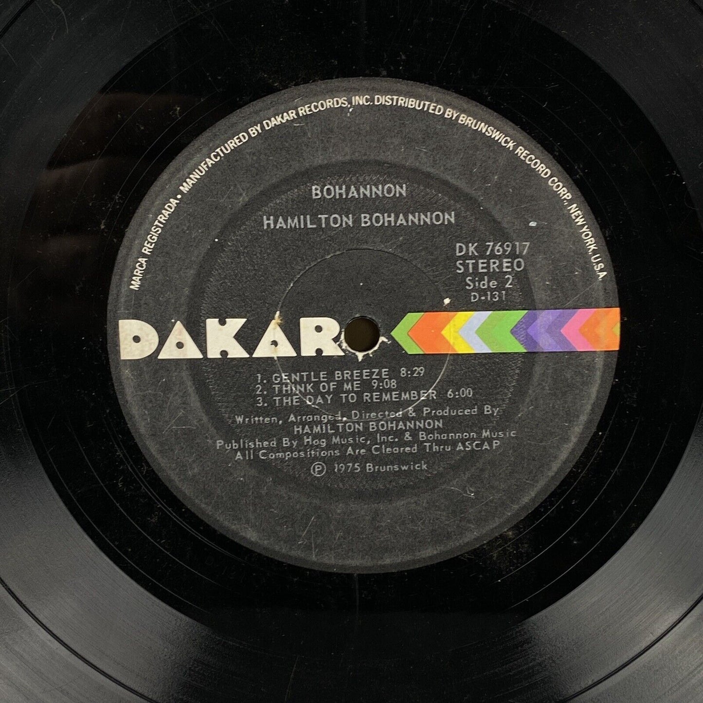 Hamilton Bohannon Dakar LP Vinyl Record 1975