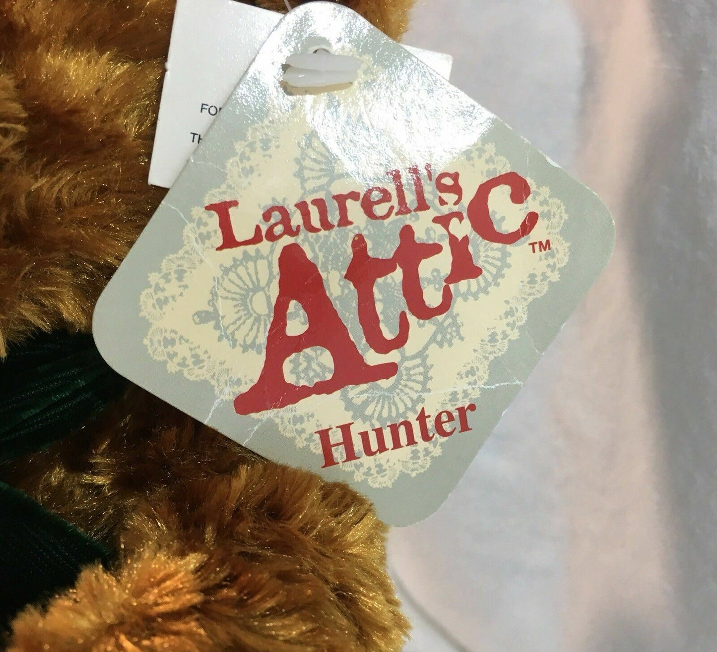 Dan Dee 9" Laurell's Attic Plush Bear with Reindeer Ears