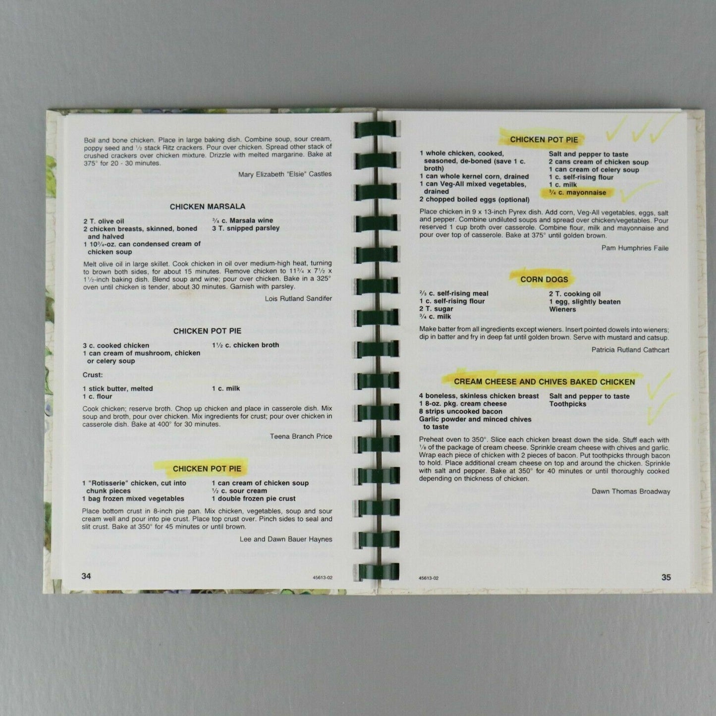 Cookbook-Greenbrier Says Grace 'Greenbrier United Methodist Church' Winnsboro,SC