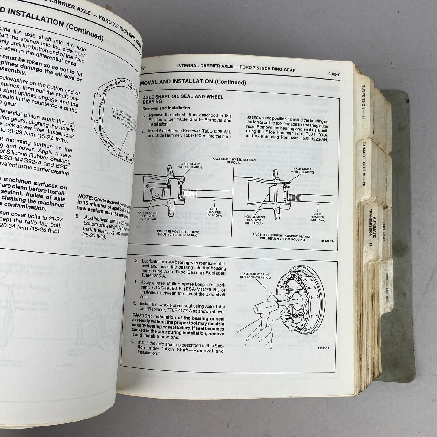 Ford Aerostar 1986 Shop Service Repair Manual
