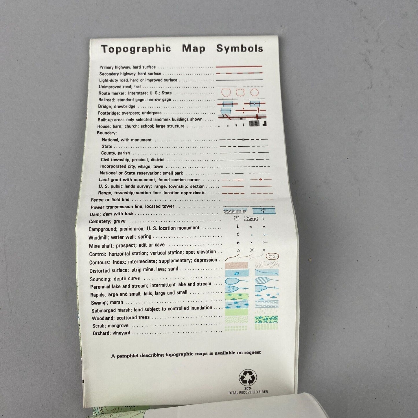 USGS Topographic Map 1990 Survey 30"x60" MA, NH, VT Northfield 42072-F3-TM-025