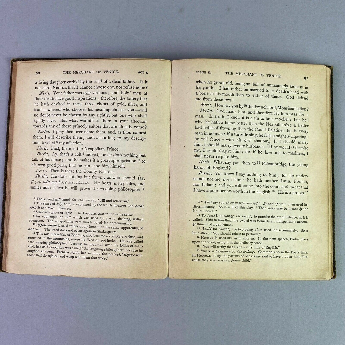 Antique Shakespeare's Merchant of Venice. ca 1890 HC Ex Library