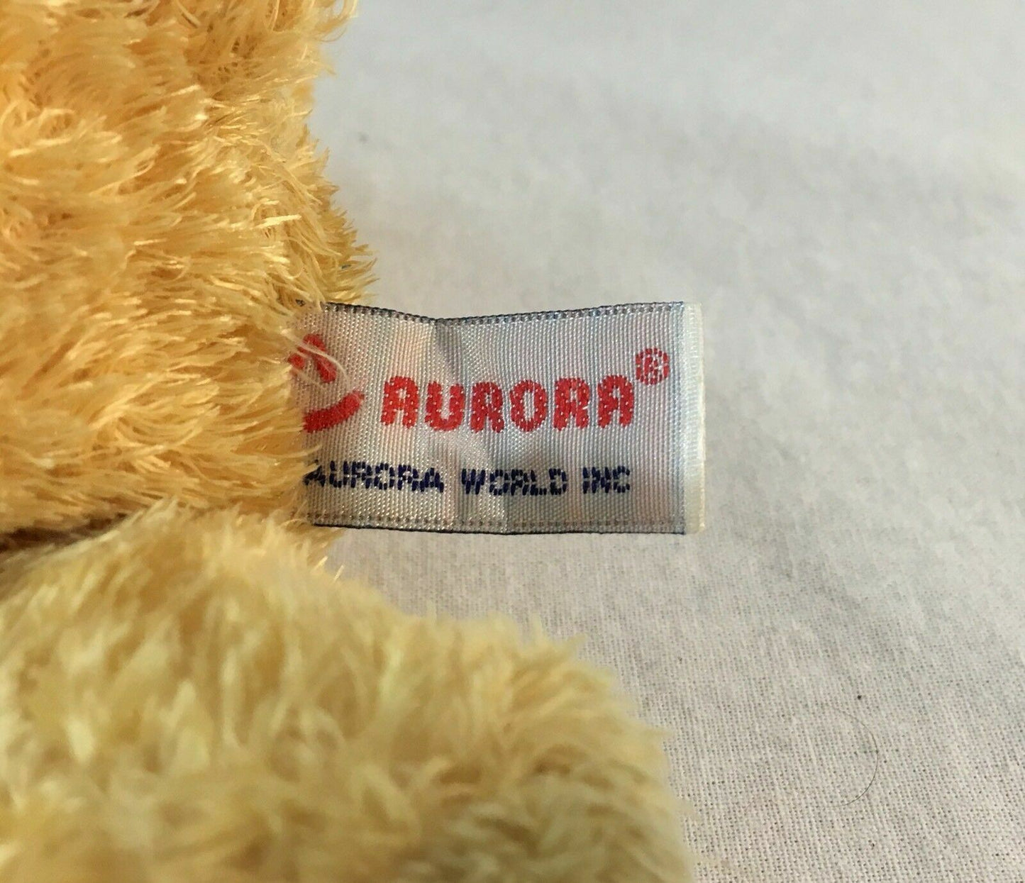 Aurora plush bean bag Teddy Bear Stuffed Toy 7" Long