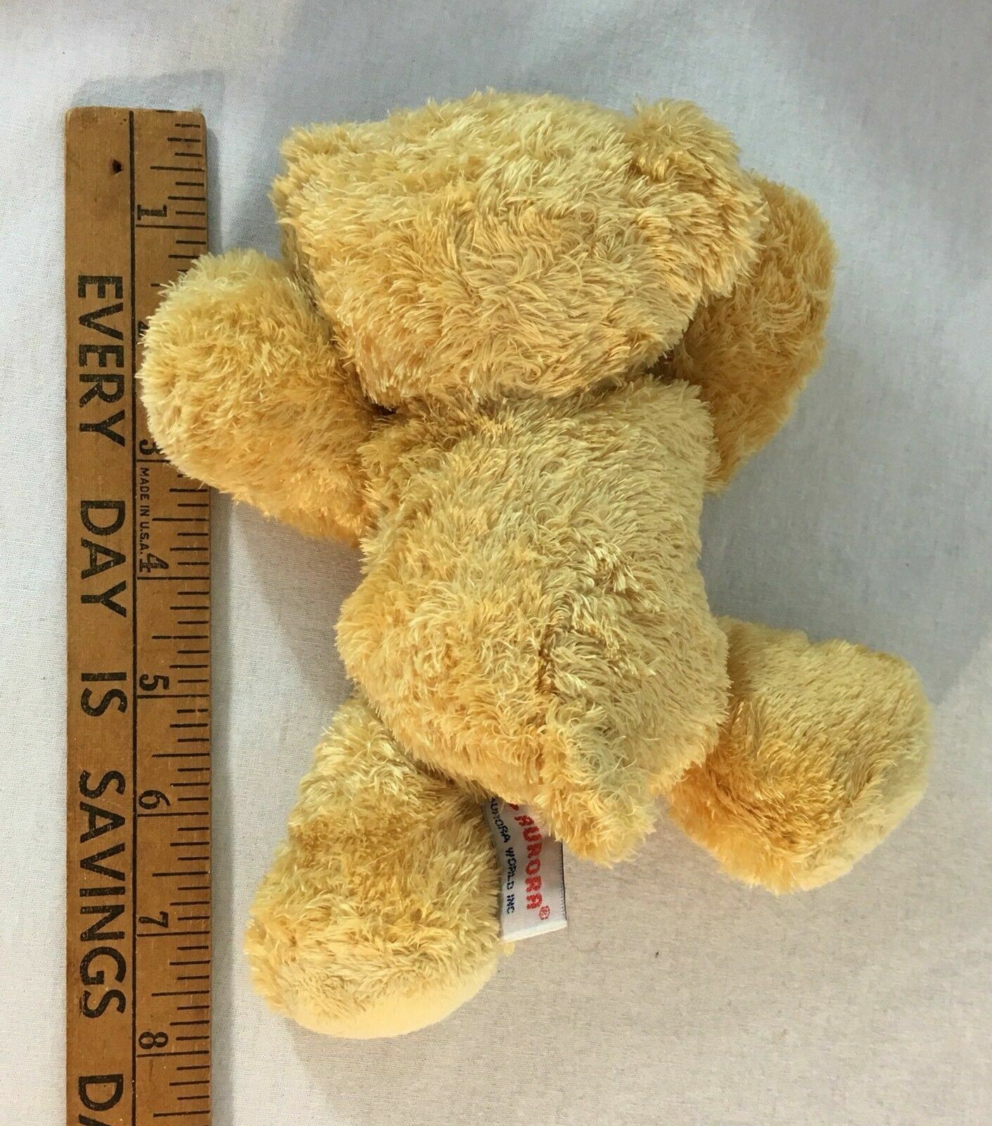 Aurora plush bean bag Teddy Bear Stuffed Toy 7" Long