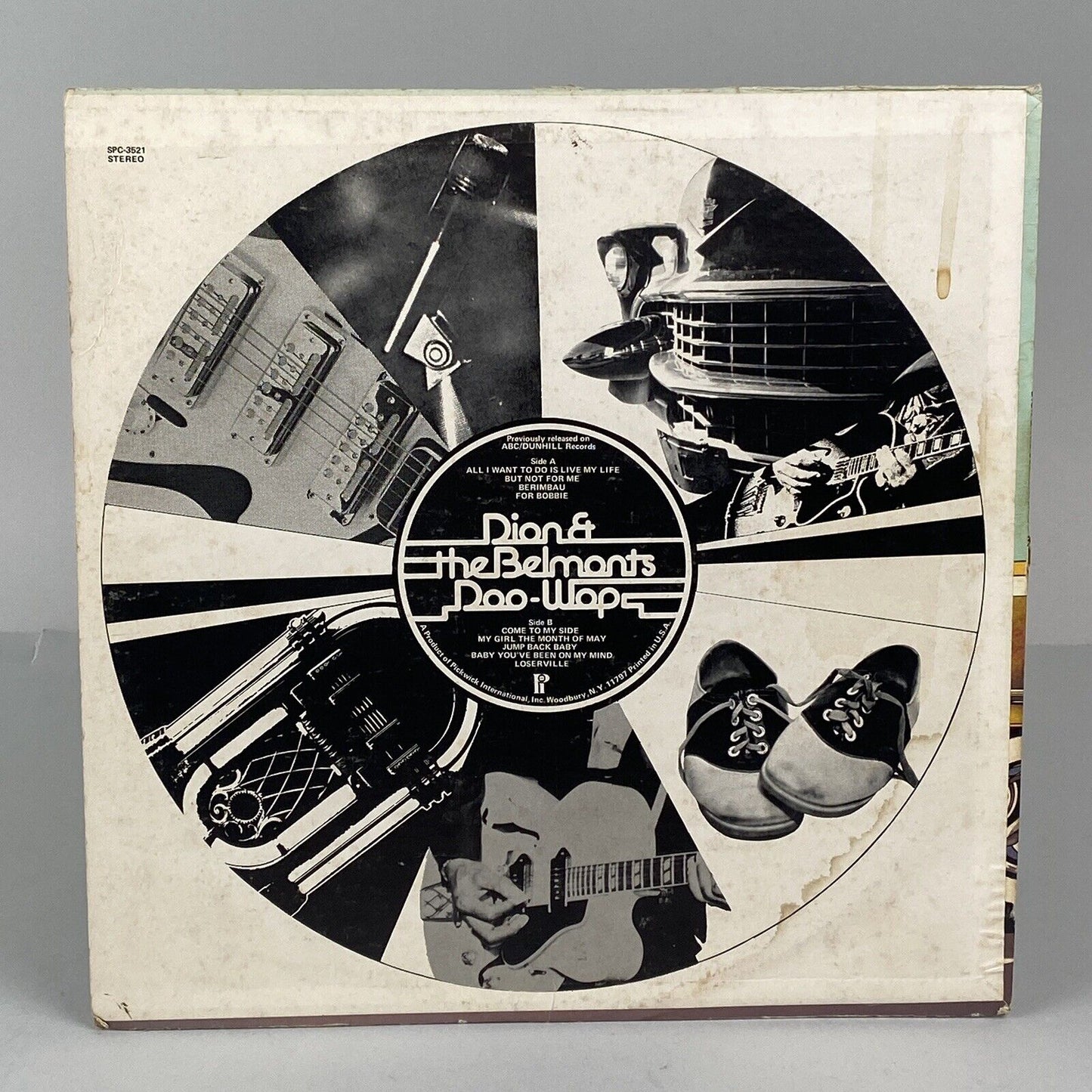 Dion and the Belmonts DOO-WOP Vinyl Record, ABC/Dunhill Records, SPC-3521