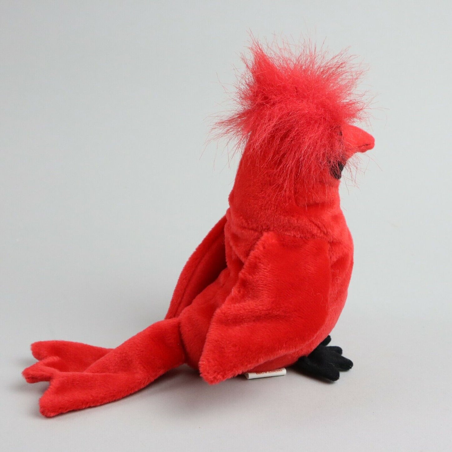 Mac Cardinal Bird, Vintage TY Beanie Baby Original 1998, Plush Stuffed Animal
