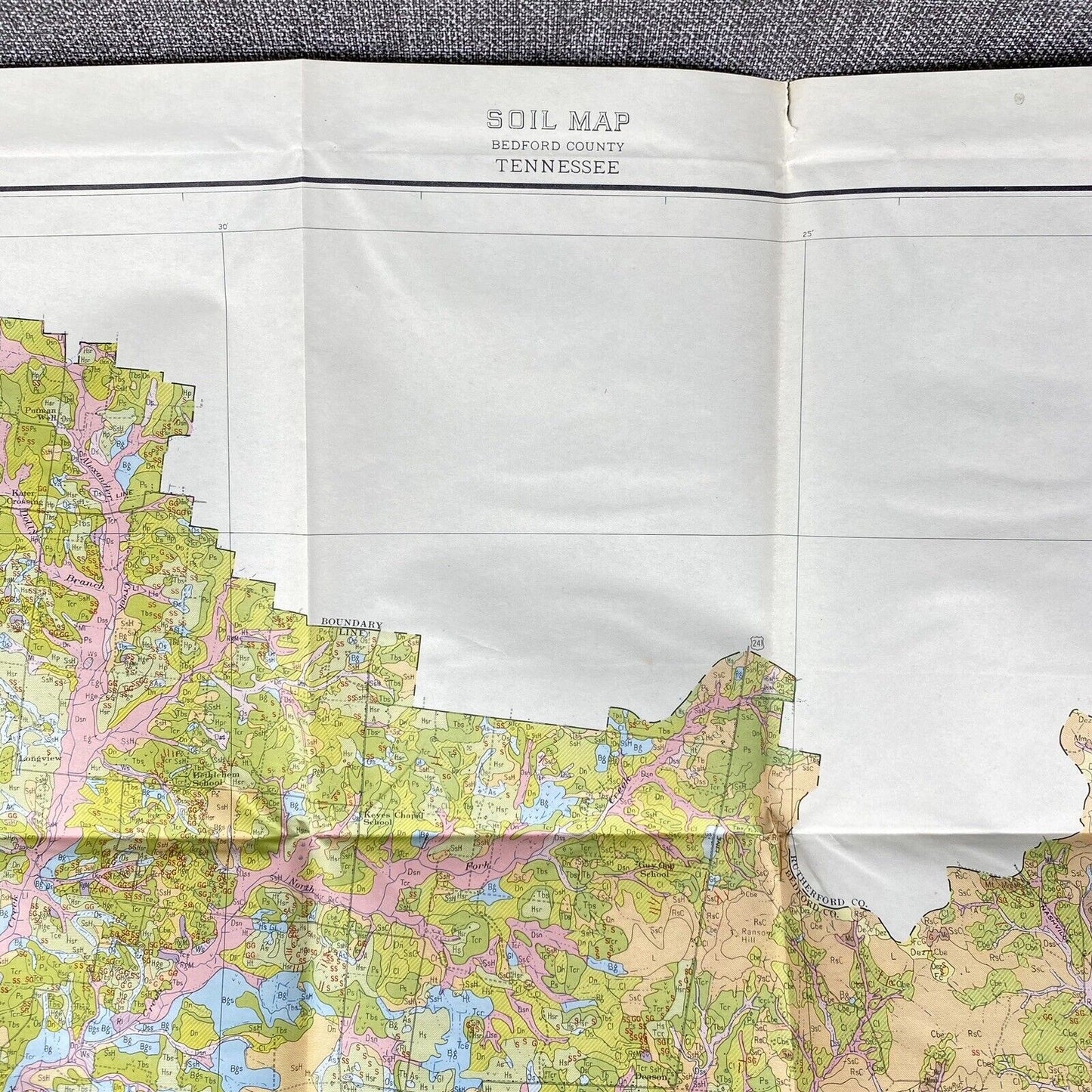 Bedford County Tennessee Soil Survey Series 1938, No. 12