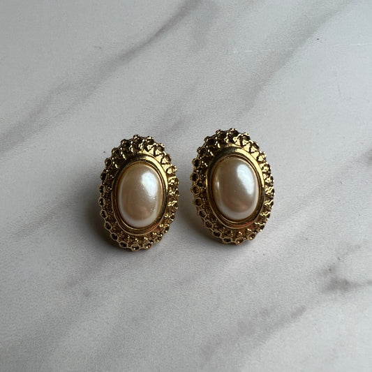 Oval Pierced Earrings