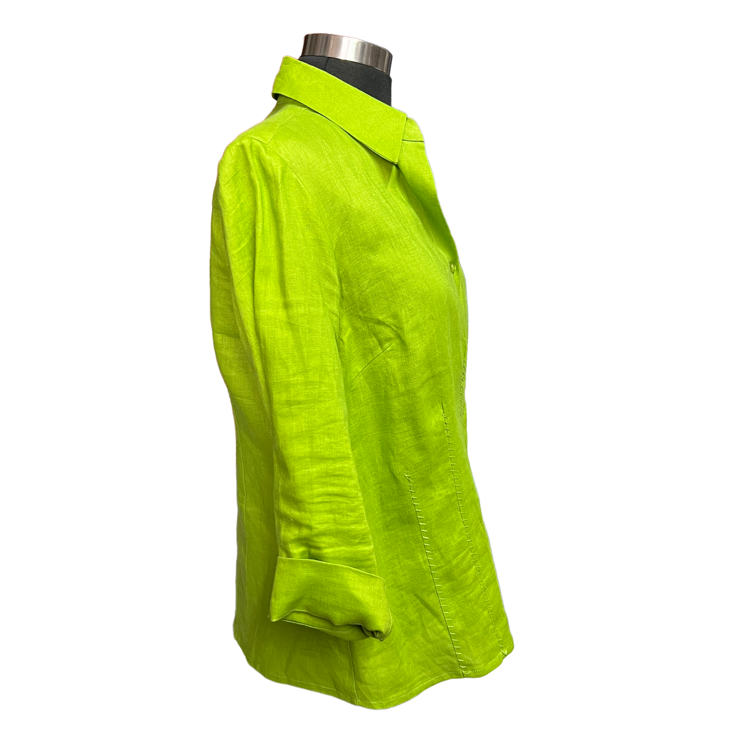 Richard Malcom Bright Lime Green Button Up Shirt Size Medium