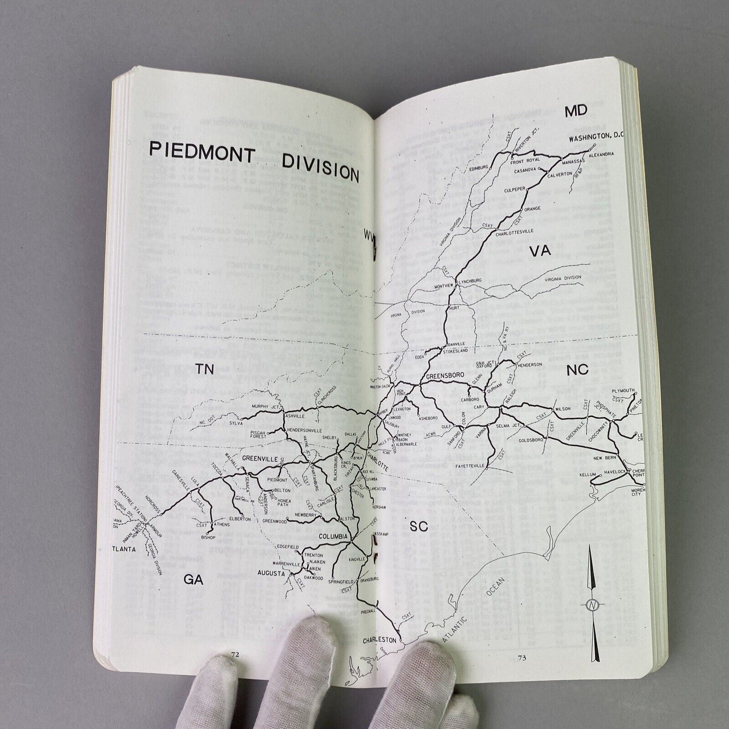 Norfolk Southern NS Piedmont Division Eastern Region Timetable #10,October 1991