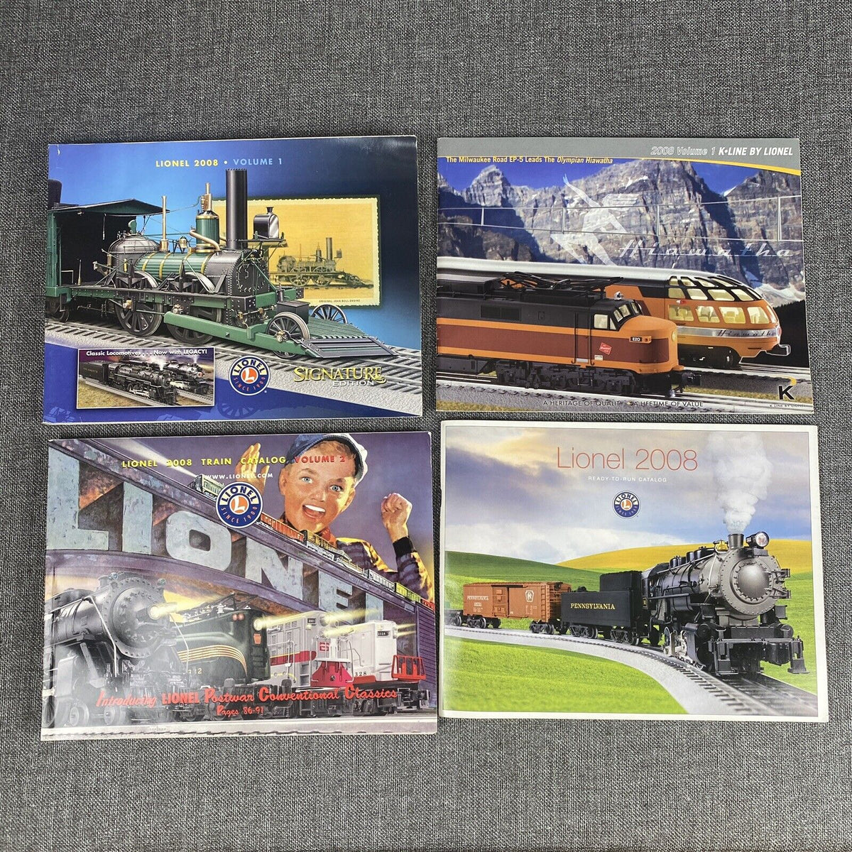 Lionel 2008 Model Train Catalog Volume 1 and 2 + K-line Catalog