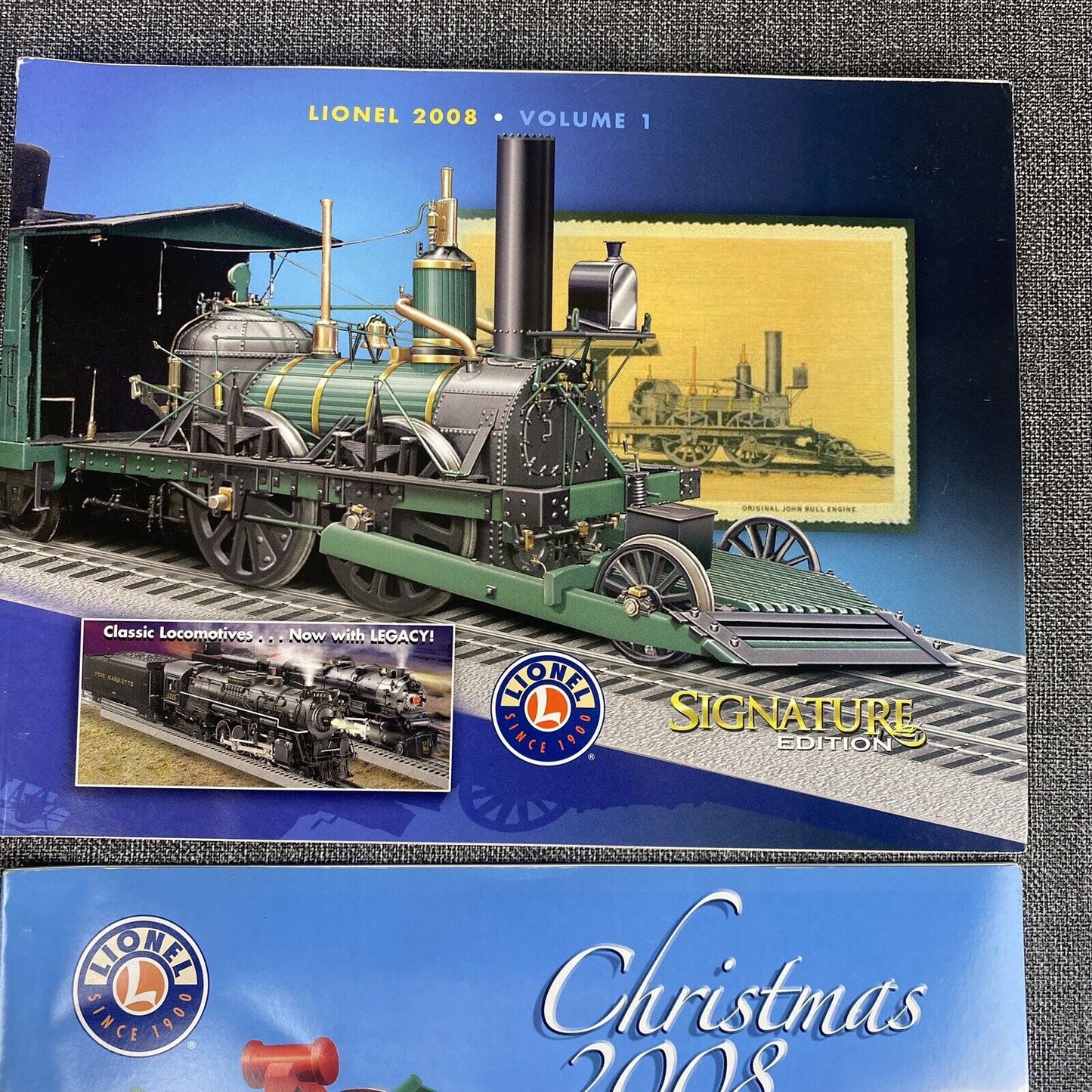 Lionel 2008 Model Train Catalog Volume 1 and Lionel Christmas 2008 Catalog