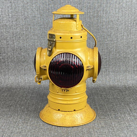 Armspear Manufacturing Co. Railroad Caboose Marker Lamp Train Lantern Yellow
