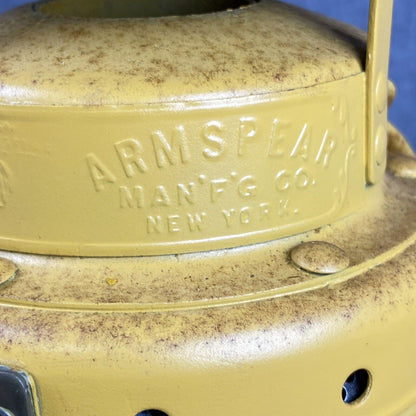 Armspear Manufacturing Co. Railroad Caboose Marker Lamp Train Lantern Yellow