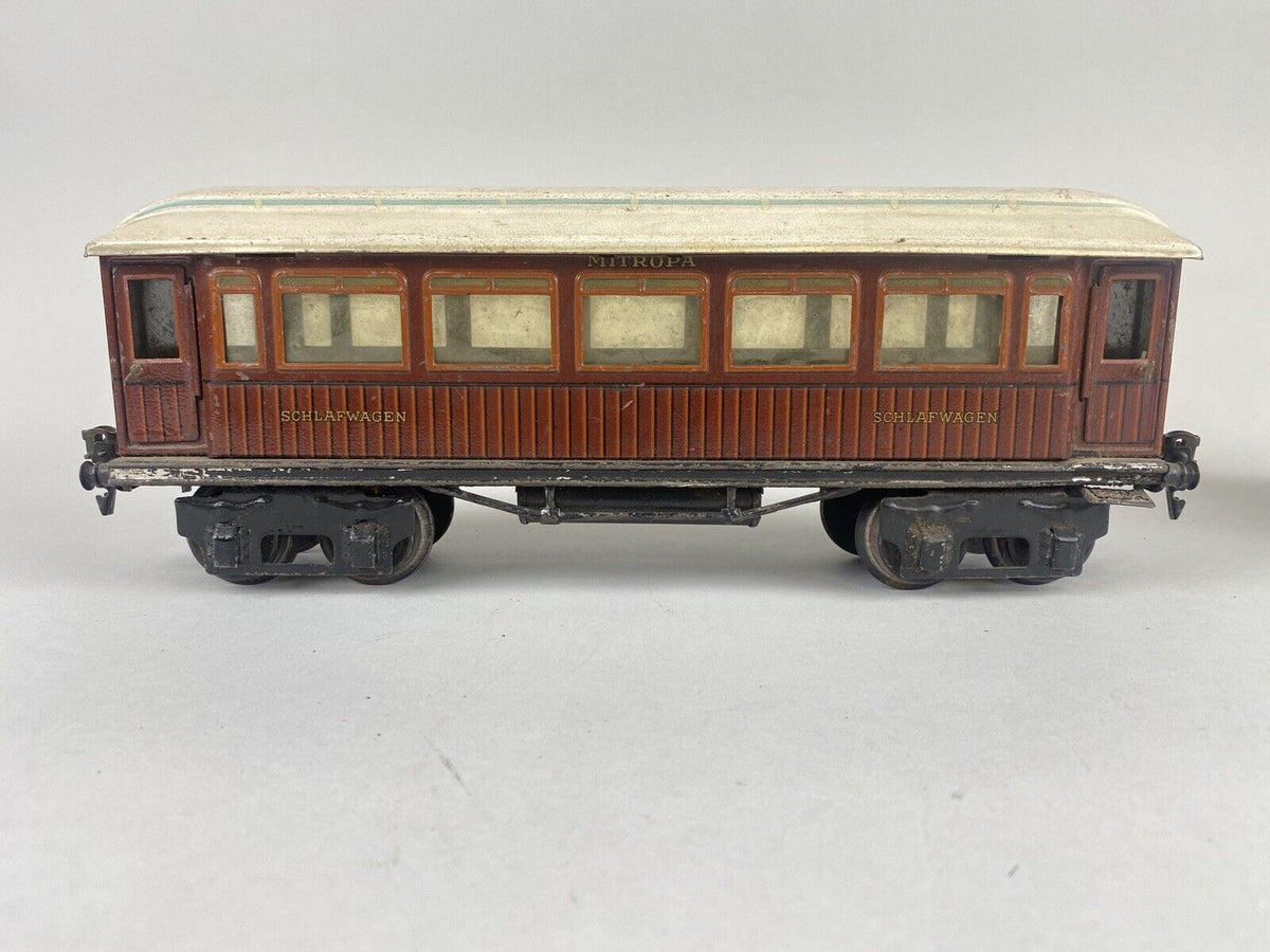 Vintage Marklin Gauge 1 Tinplate Lithographed Mitropa Sleeping and Dining Car