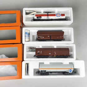 Roco HO Scale DB German Federal Railway Freight Cars LOT OF 4 Orig Boxes EX