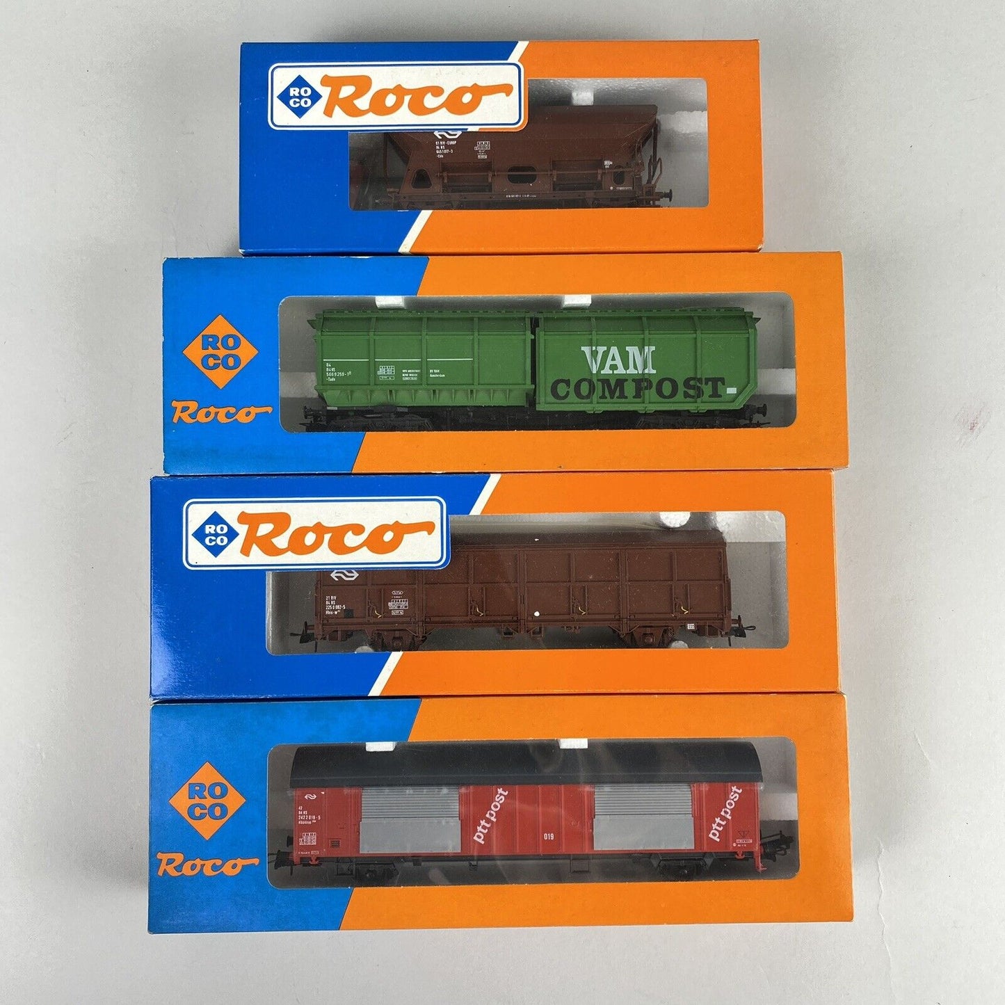 Roco HO Scale NS Dutch Railway Freight Cars LOT OF 4 Orig Boxes