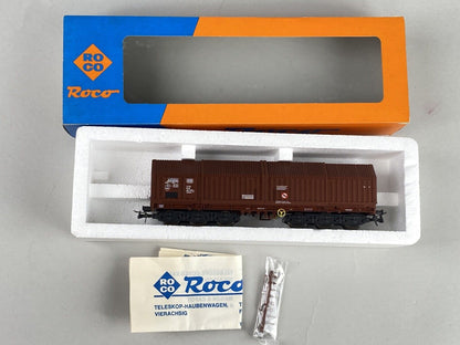 Roco HO scale Freight Cars Lot of 4 of Various European Railways BLS, DB, SBB