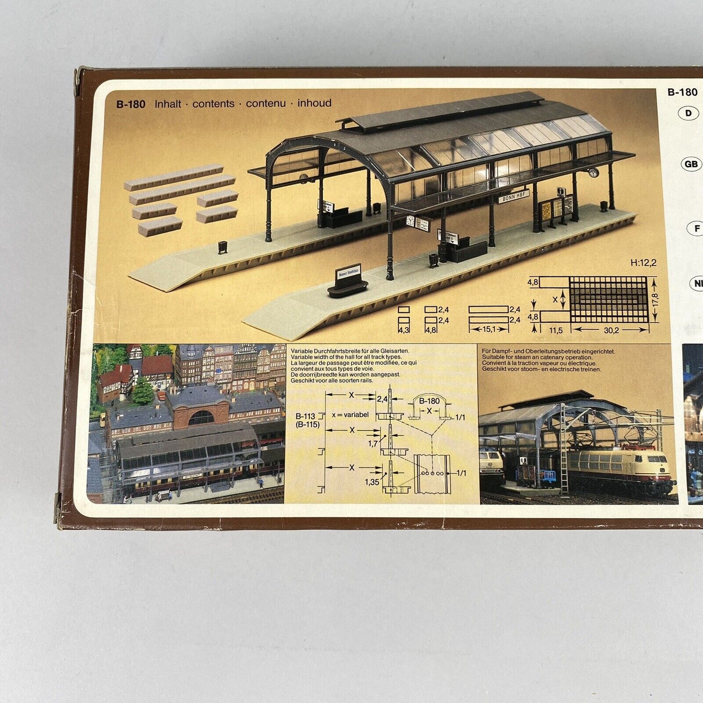 Faller HO scale B-180 Train Station Platform Kit Model Railroad Building